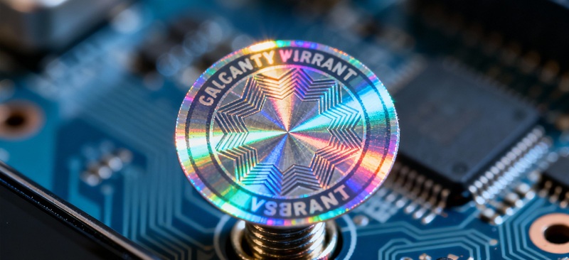 Mẫu tem bảo hành hologram 7 màu dán ốc vít điện thoại Mẫu tem bảo hành hologram 7 màu dán ốc vít điện thoại