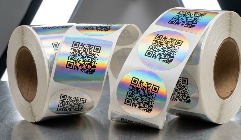 Mẫu tem chống giả Hologram tích hợp mã QR Code Mẫu tem chống giả Hologram tích hợp mã QR Code