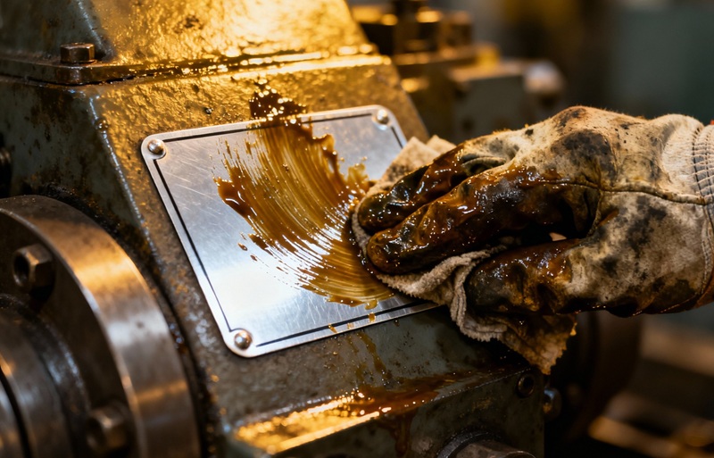 Tem decal xi bạc chống thấm nước và dầu mỡ hóa chất