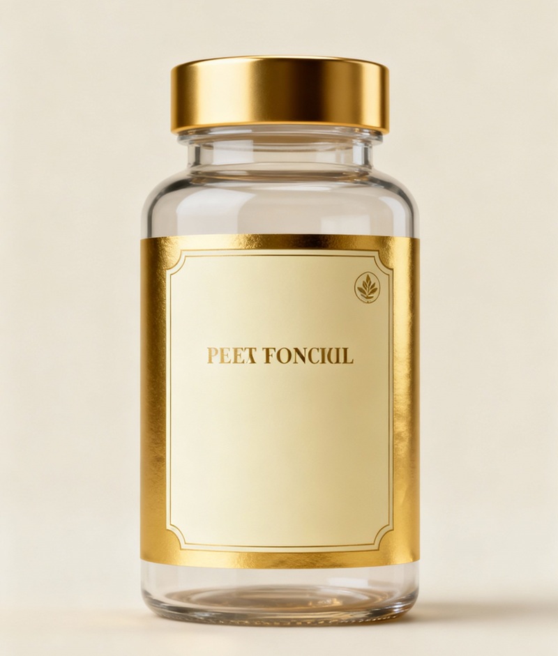 In tem nhãn thực phẩm chức năng trên chất liệu decal xi vàng