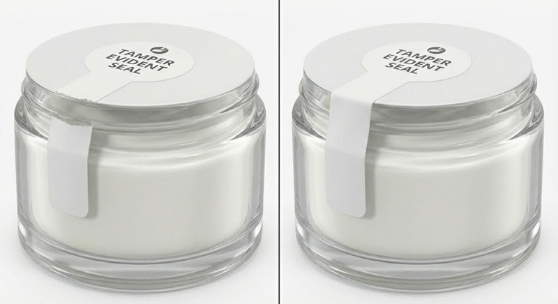 Tem vỡ dẻo niêm phong nắp chai lọ mỹ phẩm