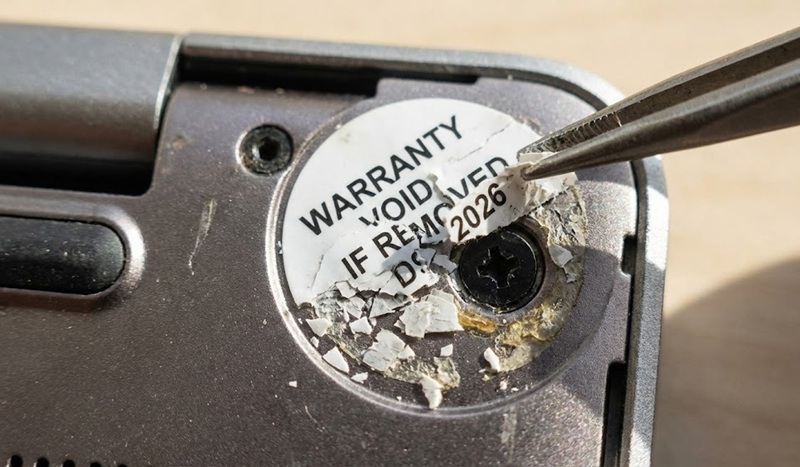 Tem vỡ giòn bị vỡ vụn khi bóc khỏi ốc vít