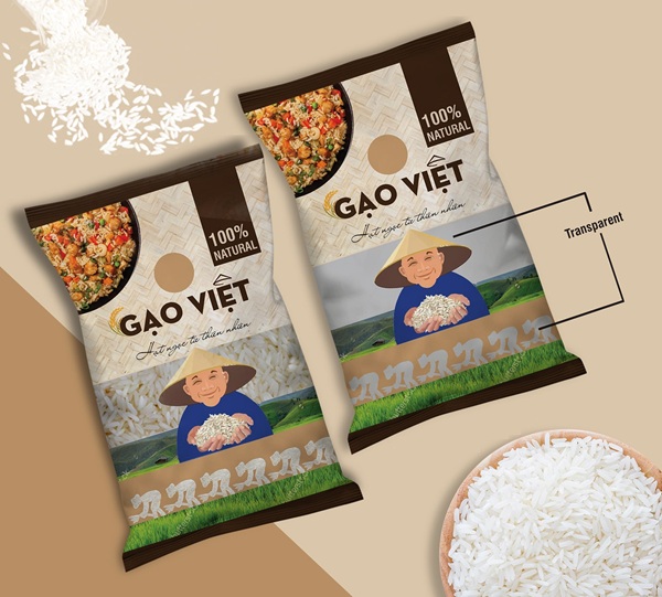 Một số mẫu thiết kế bao bì gạo đẹp mắt và ấn tượng