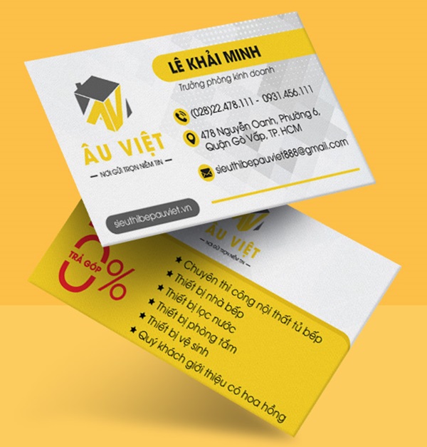 Mẫu thiết kế card visit chuyên nghiệp