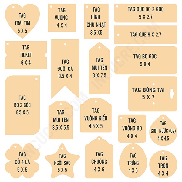 Mẫu thiết kế thẻ treo sản phẩm