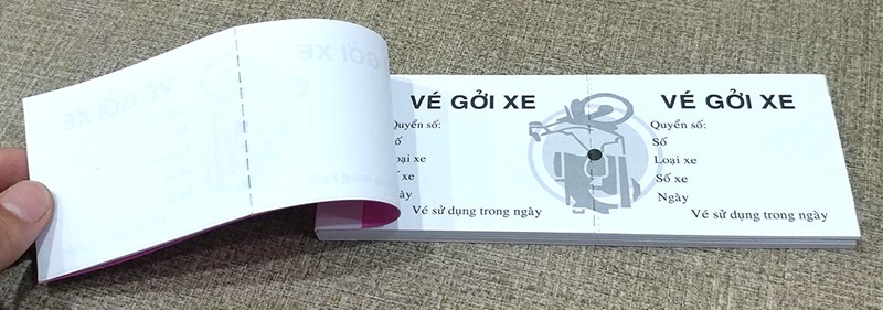 In vé xe 2 liên giấy carbonless cho nhà hàng In vé xe 2 liên giấy carbonless cho nhà hàng