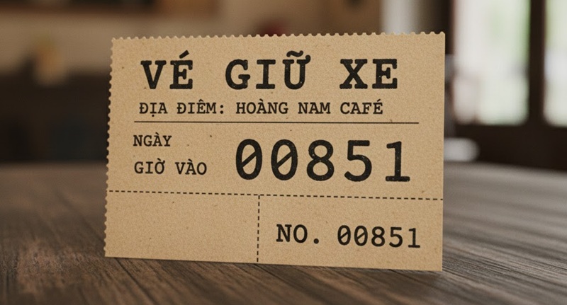 Mẫu vé xe giấy kraft phong cách vintage Mẫu vé xe giấy kraft phong cách vintage