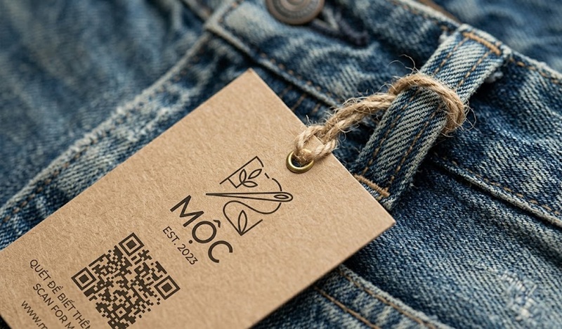 Vị trí treo thẻ mác quần áo phổ biến cho shop thời trang Vị trí treo thẻ mác quần áo phổ biến cho shop thời trang