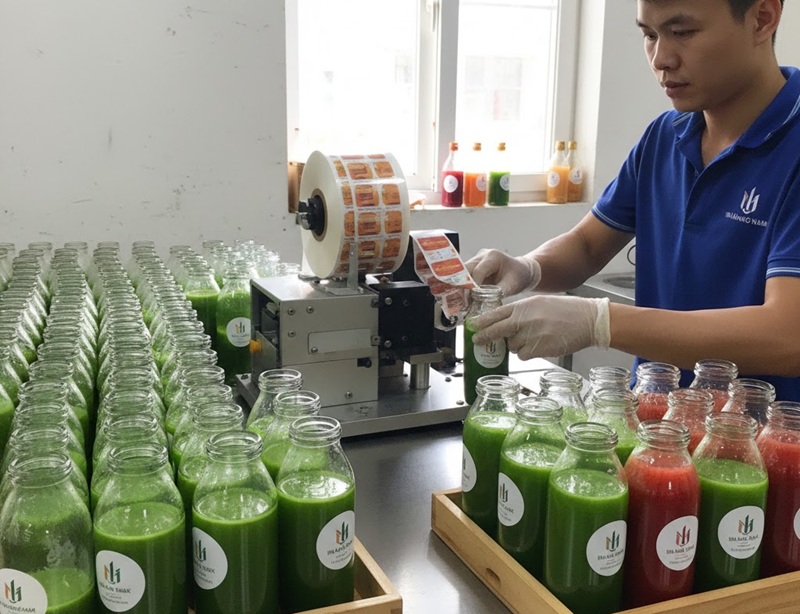 Xưởng in decal dán chai lọ nước ép giá rẻ uy tín tại TPHCM Xưởng in decal dán chai lọ nước ép giá rẻ uy tín tại TPHCM