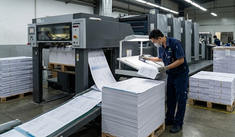 Xưởng in Offset công suất lớn chuyên sản xuất hồ sơ bệnh án và biểu mẫu y tế tại TPHCM.