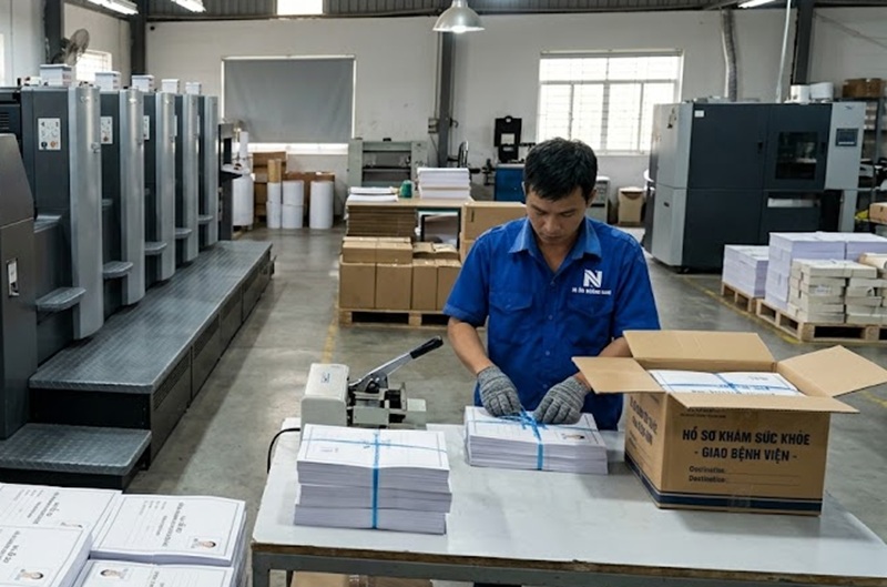 Xưởng in phiếu khám sức khỏe số lượng lớn, giá rẻ tại In Ấn Hoàng Nam
